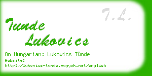 tunde lukovics business card